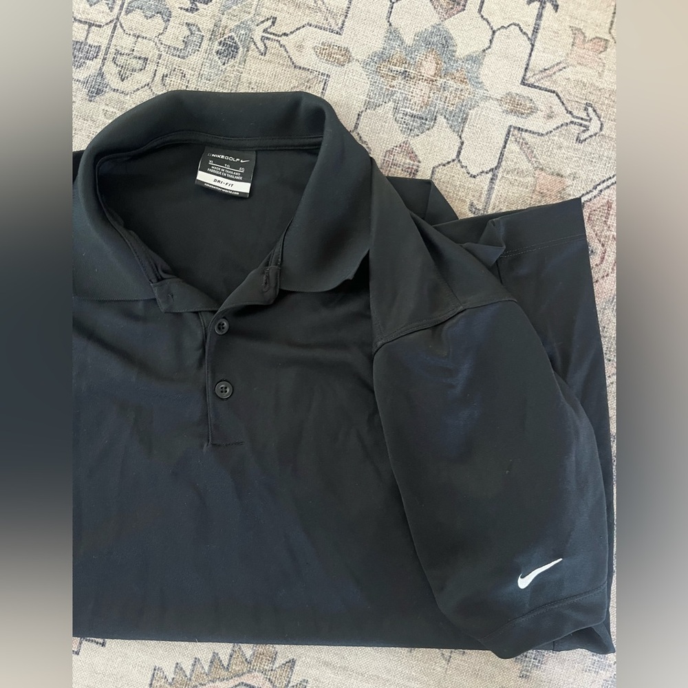 NIKE GOLF x Black Mens Nike Golf Polo XL